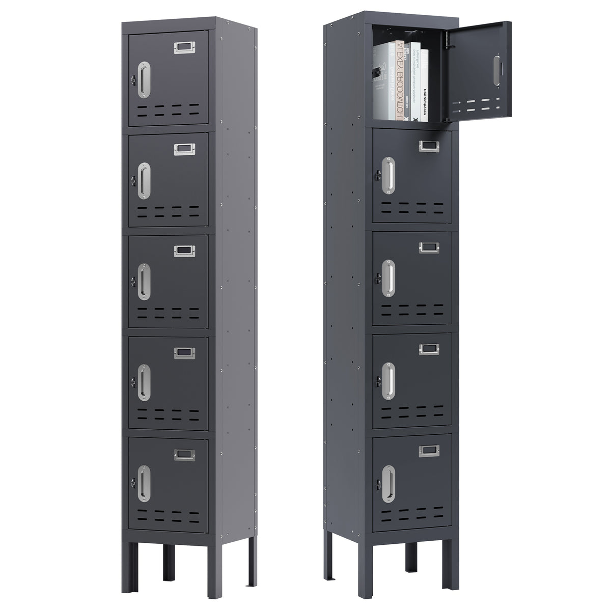 66" Height Metal Storage Locker 5 Door - Sapital