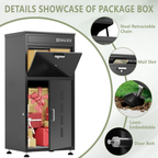 42''H Anti-Theft Large Package Delivery Box - Sapital