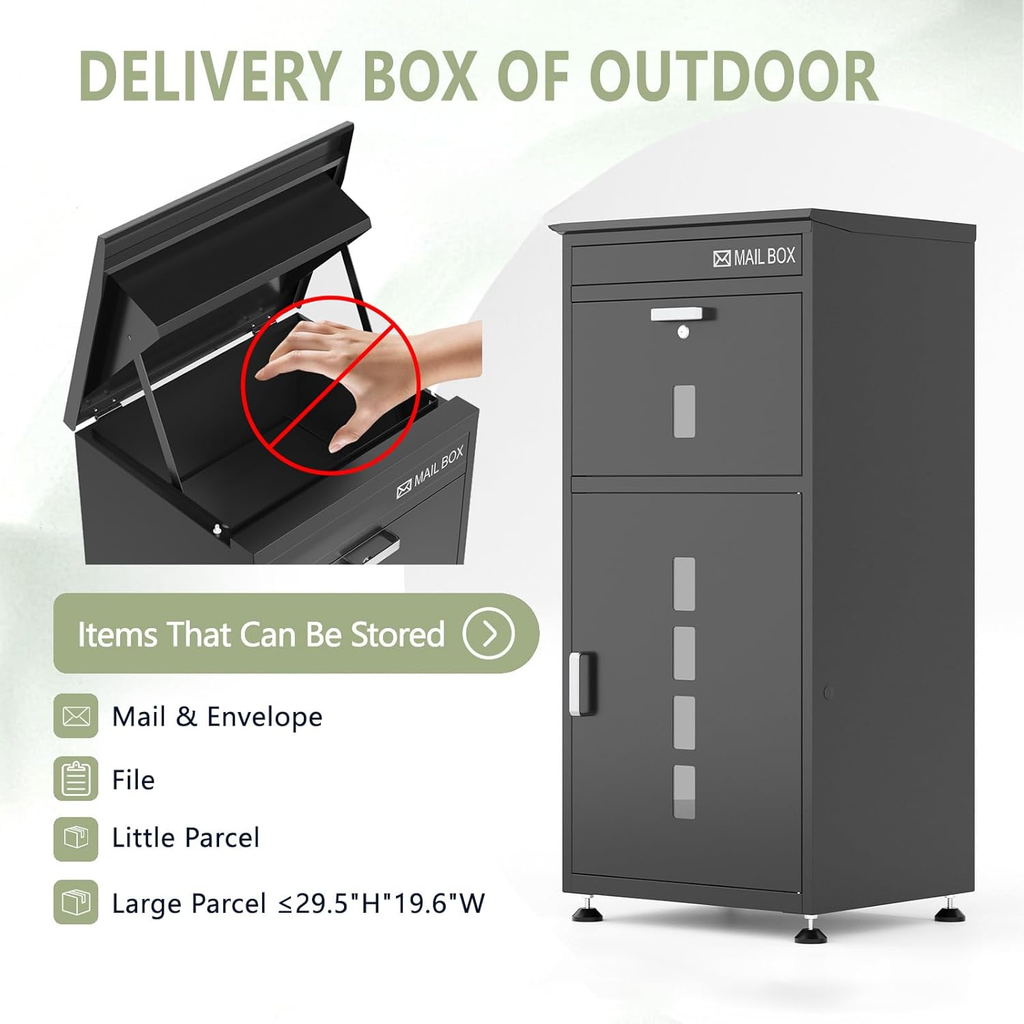 42''H Anti-Theft Large Package Delivery Box - Sapital