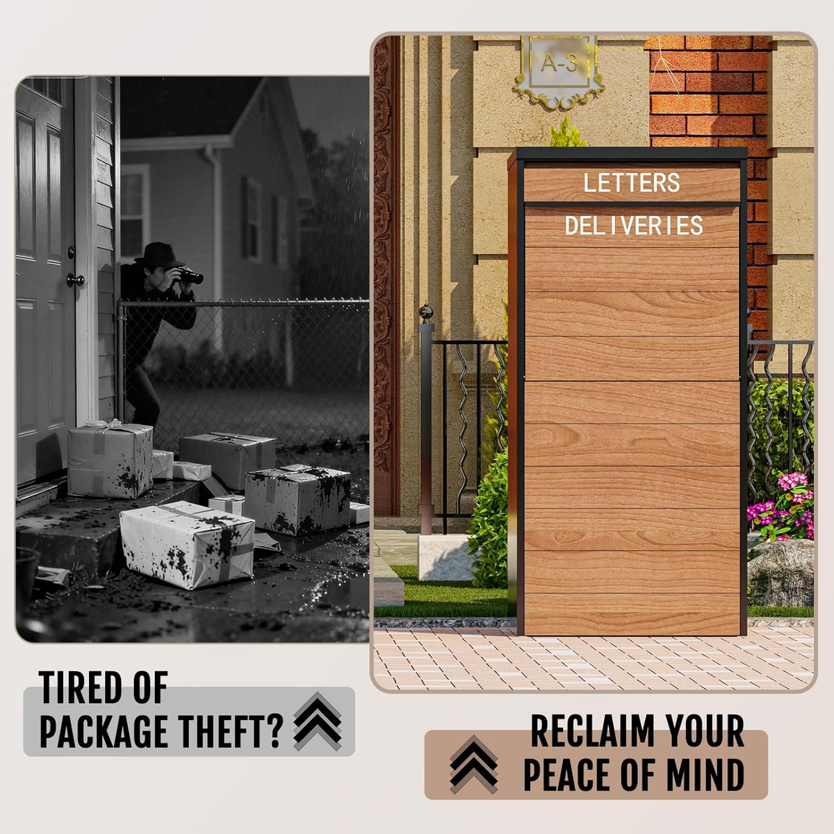 41.5"H Locked Anti-Theft Outdoor Package Delivery Box - Sapital