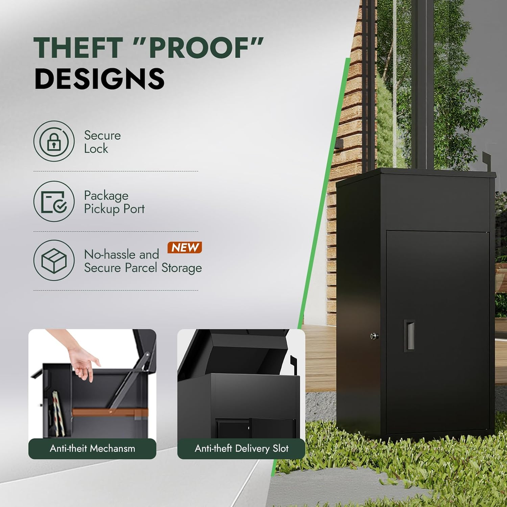 44.5"H Metal Package Delivery Box - Sapital