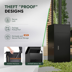 44.5"H Metal Package Delivery Box - Sapital