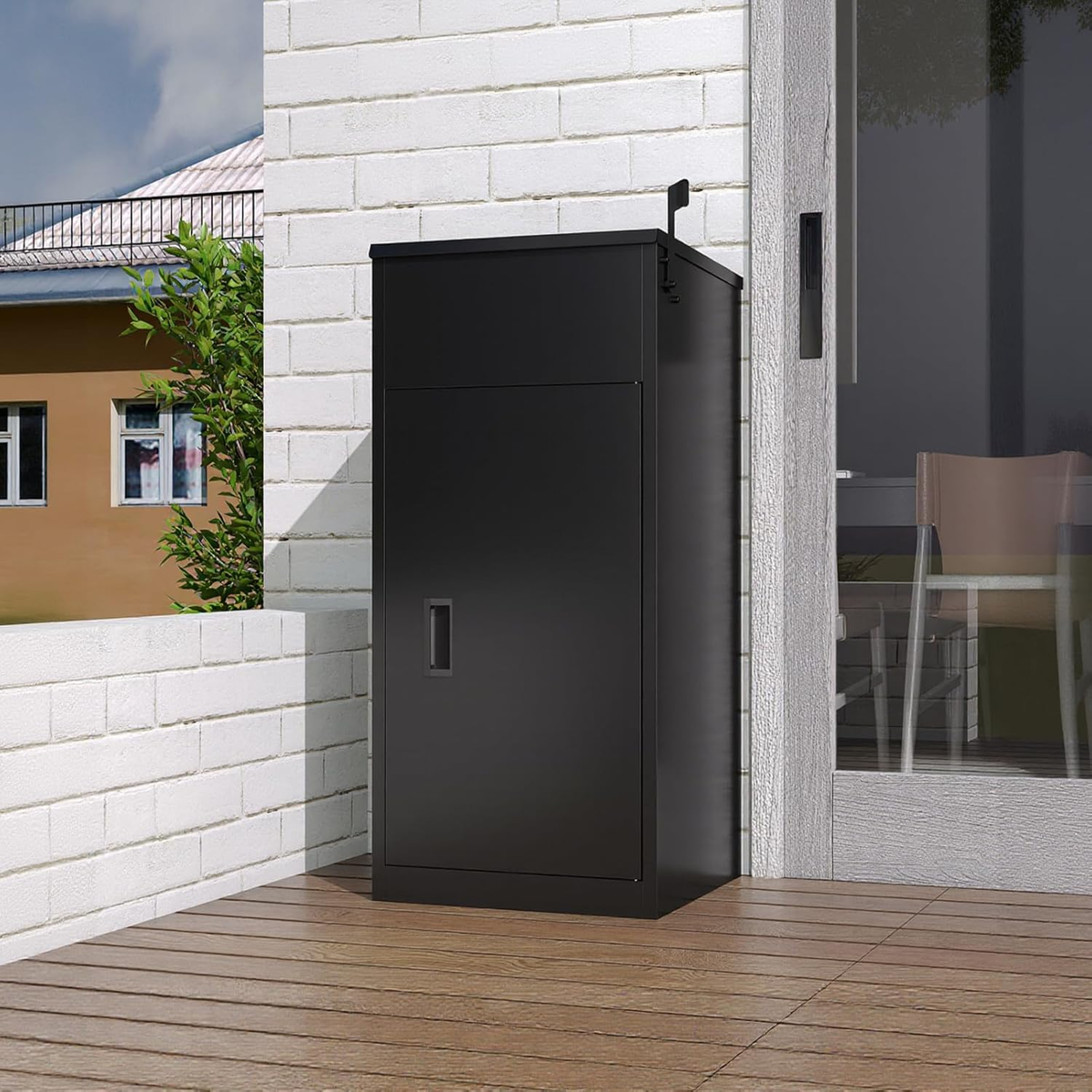 44.5"H Metal Package Delivery Box - Sapital