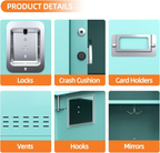54"H Metal Locker with Card Slot - Sapital