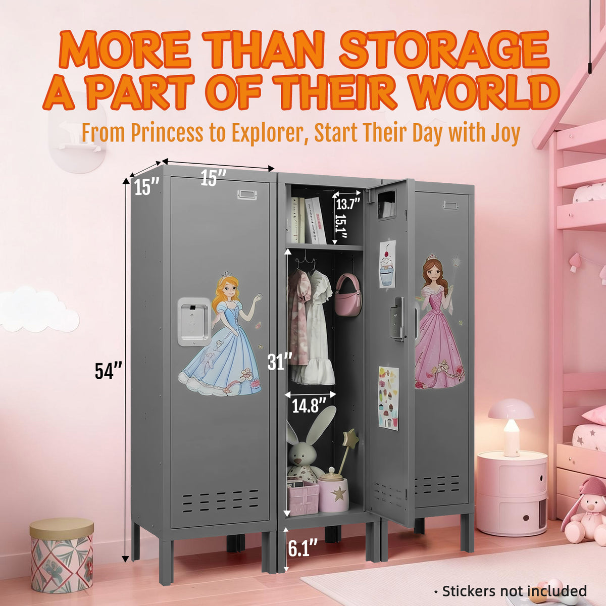 54" Height Metal Storage Locker - Sapital