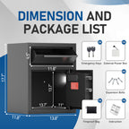 2.0 Cuft Fireproof Drawer Safe Box - Sapital
