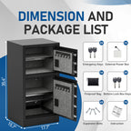 8.6 Cuft Extra Large Dual Door Safe Box