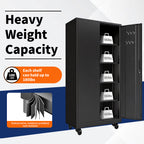 KAER 71"H 5-Tier Metal Garage Storage With 2 Wheels