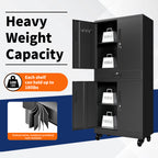 KAER 71"H Mobile 4-Tier Metal Garage Storage With 1 Drawer