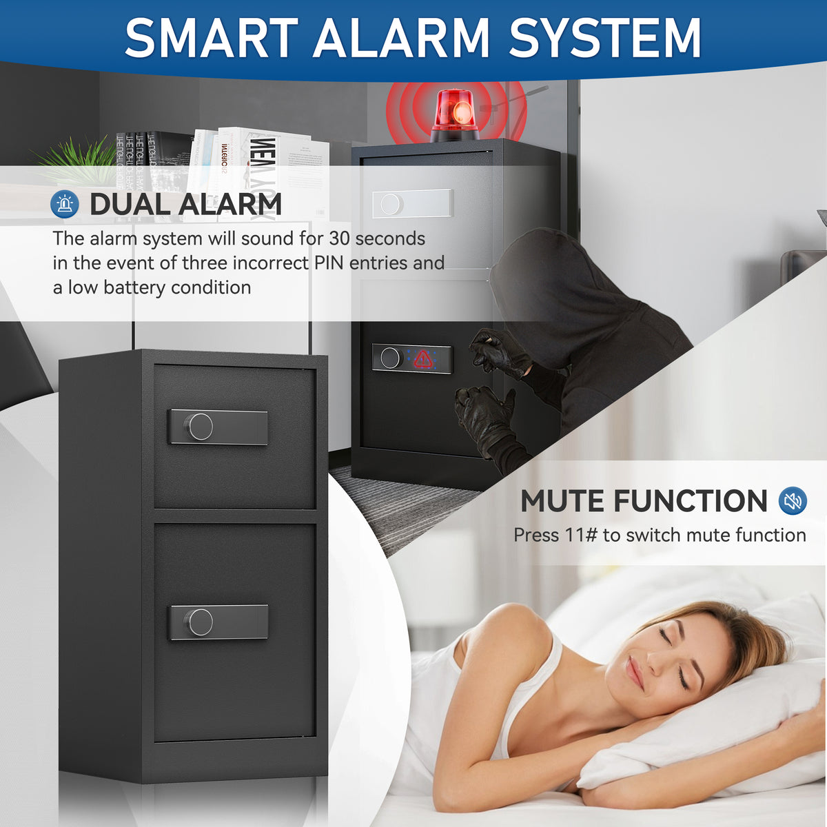 8.6 Cuft Extra Large Dual Door Safe Box