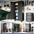 KAER 71"H 5-Tier Metal Garage Storage With 2 Wheels