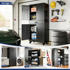 KAER 71"H Mobile 4-Tier Metal Garage Storage With 1 Drawer
