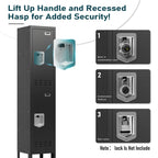 66" Height Metal Storage Locker 2 Door - Sapital