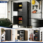 KAER 71"H 4-Tier Metal Garage Storage With 2 Drawers