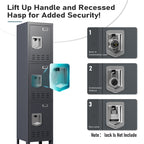 66" Height Metal Storage Locker 3 Door - Sapital