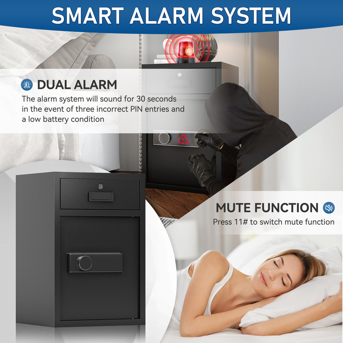 5.1 Cuft Extra Large Drawer Style Safe Box - Sapital