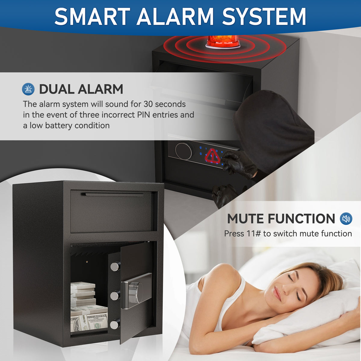 2.0 Cuft Fireproof Drawer Safe Box - Sapital