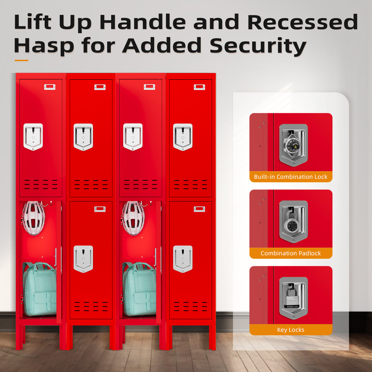 66" Height Metal Storage Locker 2 Door - Sapital