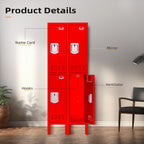 66" Height Metal Storage Locker 2 Door - Sapital
