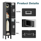 66" Height Metal Storage Locker 2 Door - Sapital