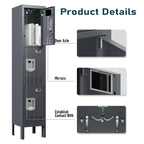 66" Height Metal Storage Locker 3 Door - Sapital