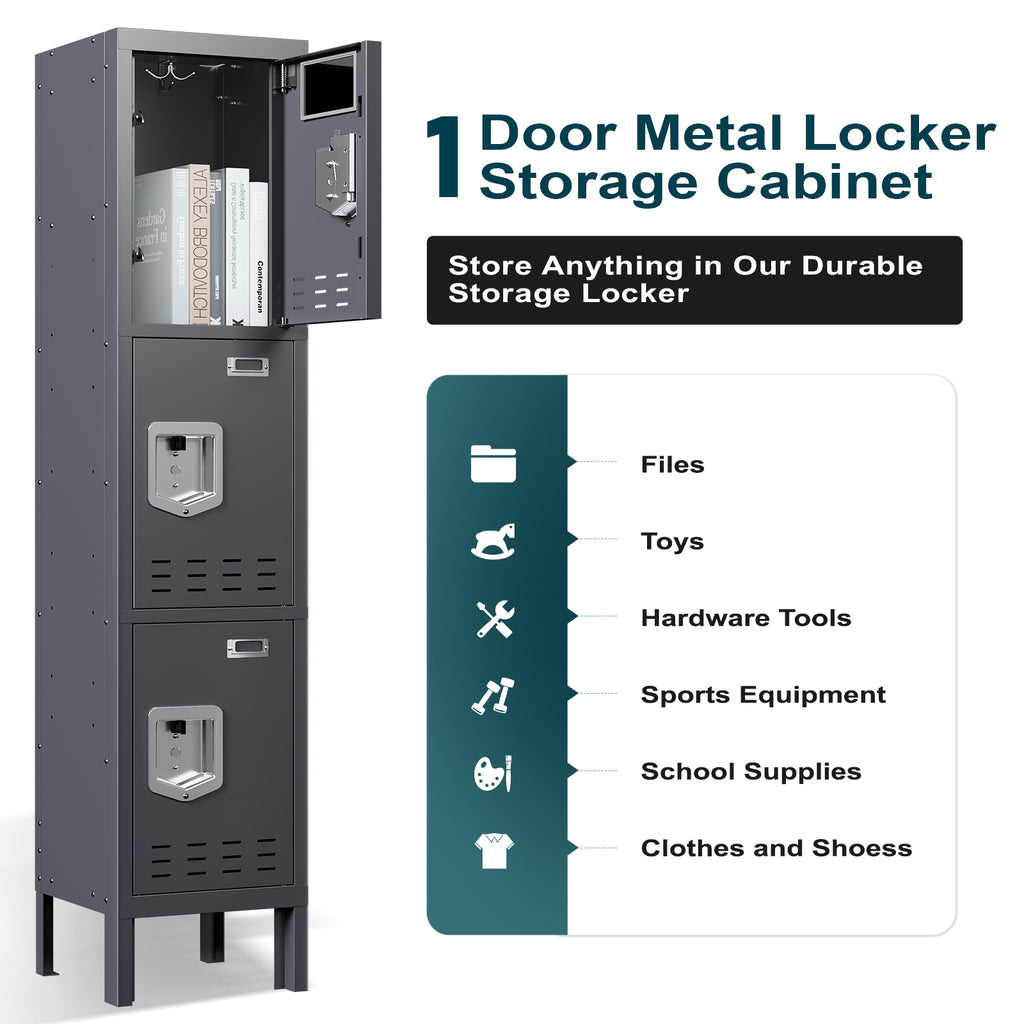 66" Height Metal Storage Locker 3 Door - Sapital