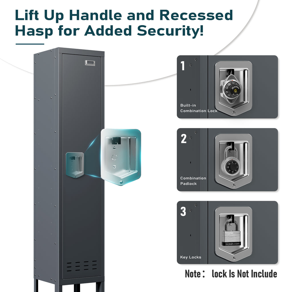 66" Height Metal Storage Locker 1 Door - Sapital