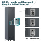 66" Height Metal Storage Locker 1 Door - Sapital