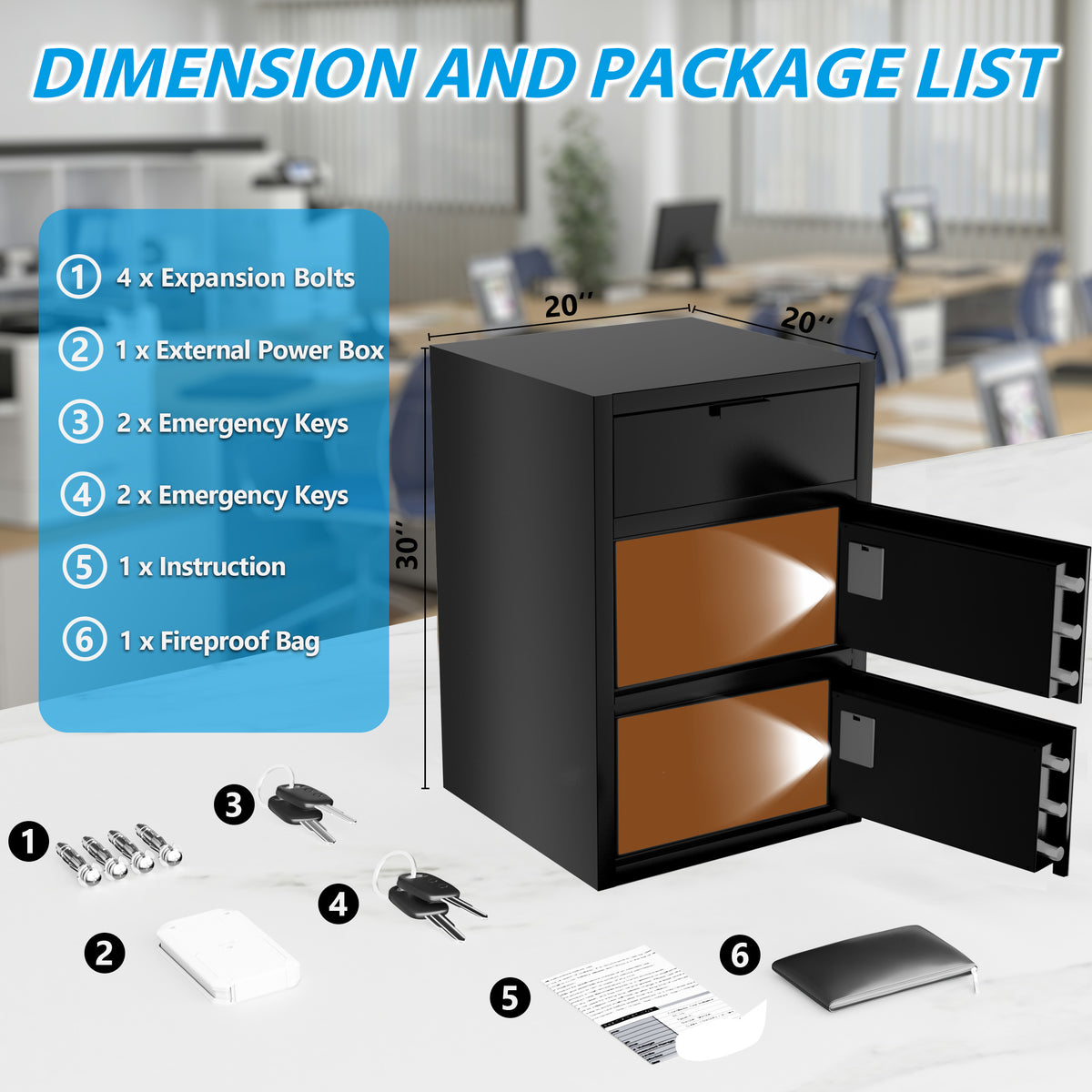 9.5 CuFt Commercial Anti-Drop Safe Box - Sapital