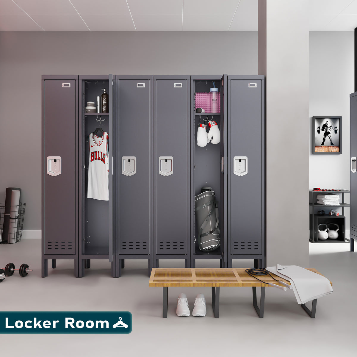 66" Height Metal Storage Locker 1 Door - Sapital