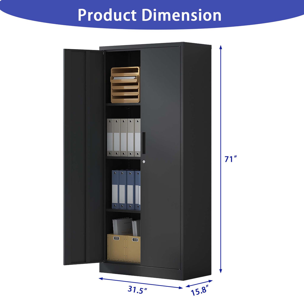 KAER 71"H 4-Tier Metal Garage Storage Cabinet