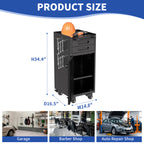 KAER Rolling Tool Cabinet with 2 Drawers & Lockable Storage Door