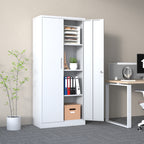 KAER 71"H 4-Tier Metal Garage Storage Cabinet White