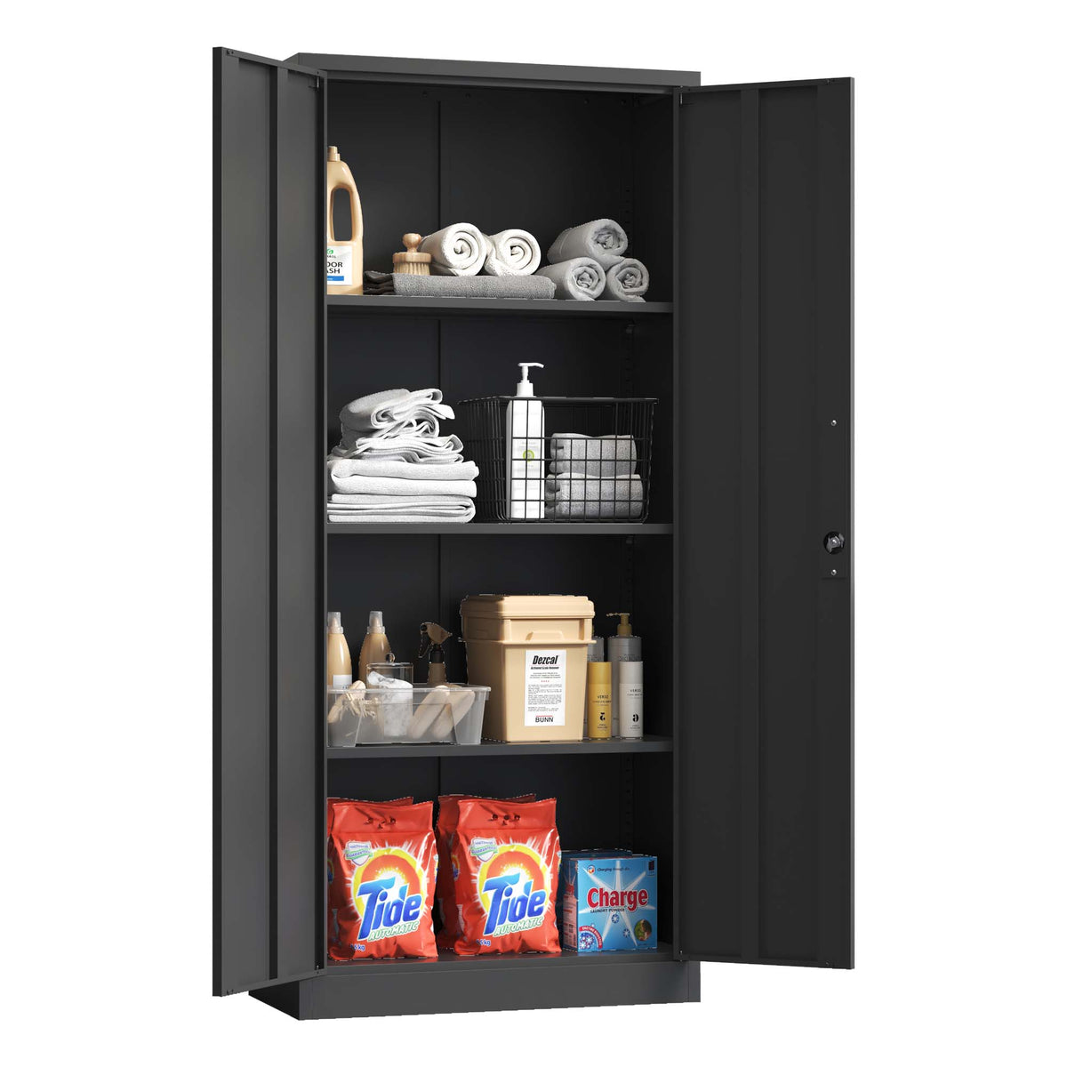 KAER 71"H 4-Tier Metal Garage Storage Cabinet