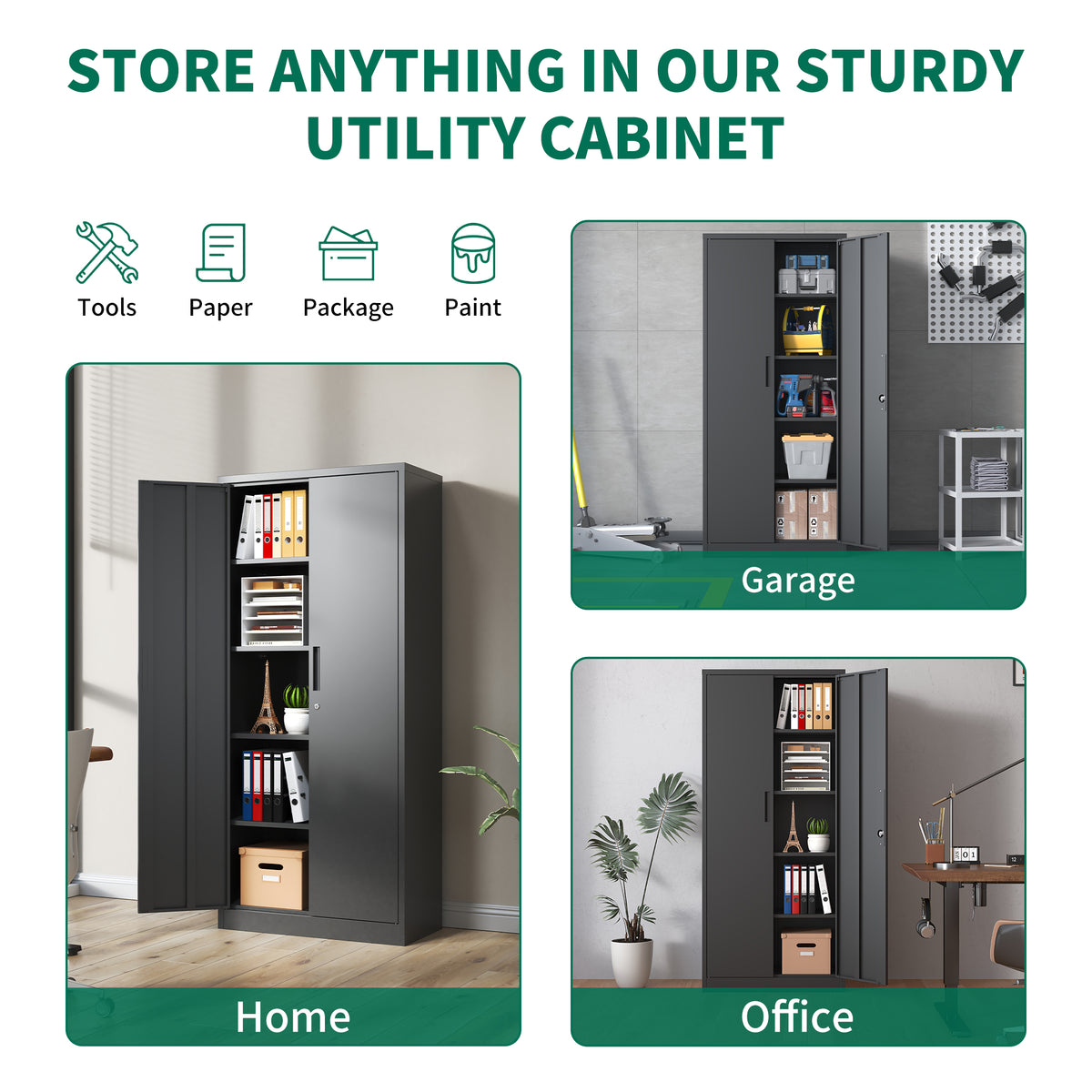 KAER 72"H 5-Tier Metal Garage Storage