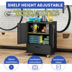 KAER Rolling Metal Garage Storage Cabinet with Drawer & Lockable Doors