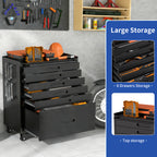 KAER 6-Drawer Rolling Tool Chest with Pegboard Sides
