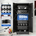 KAER 71"H 5-Tier Metal Garage Storage With Wheels