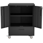 KAER Rolling Metal Garage Storage Cabinet with Drawer & Lockable Doors
