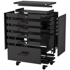 KAER 6-Drawer Rolling Tool Chest with Pegboard Sides
