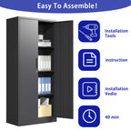 KAER 71"H 4-Tier Metal Garage Storage Cabinet
