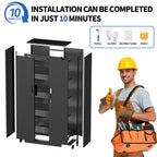 KAER 71"H 5-Tier Metal Garage Storage With Wheels