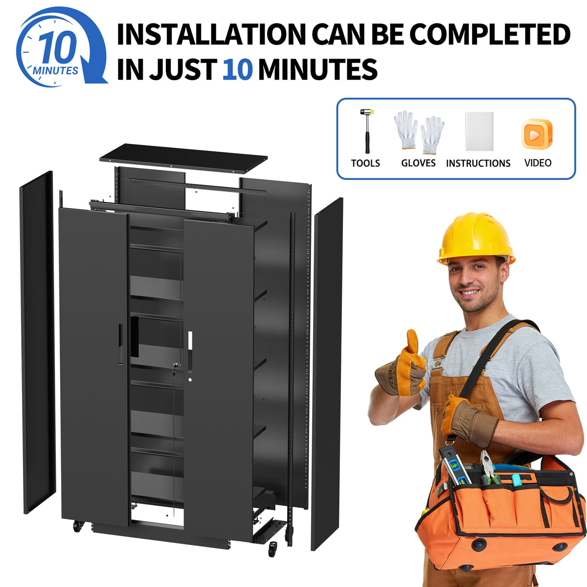 KAER 71"H 5-Tier Metal Garage Storage With Wheels