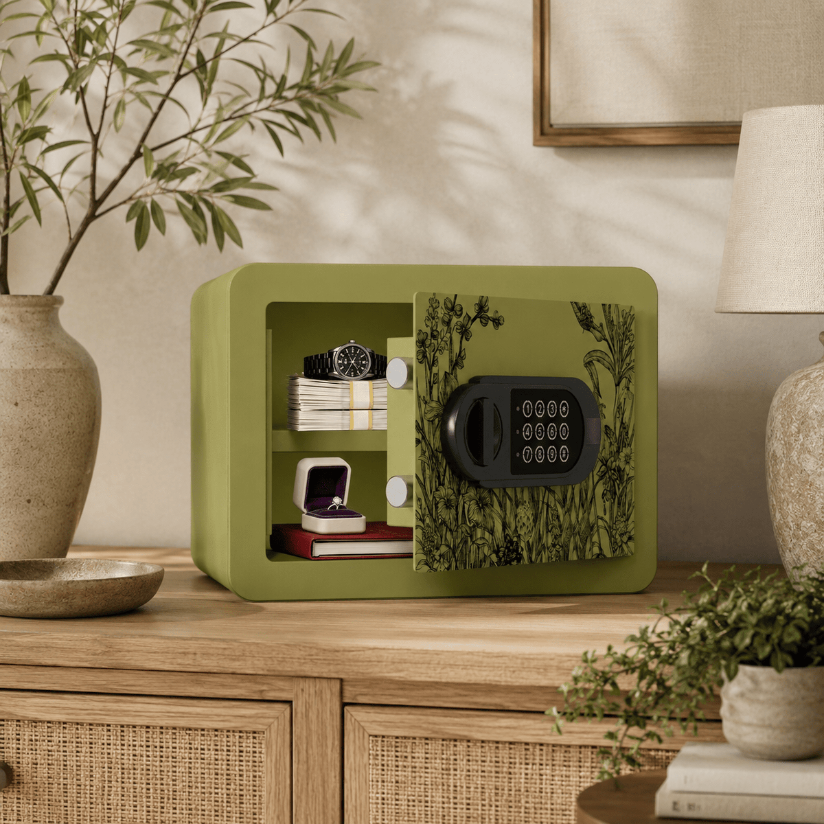 KAER Compact Digital Safe Box with Removable Shelf - KaerWorld