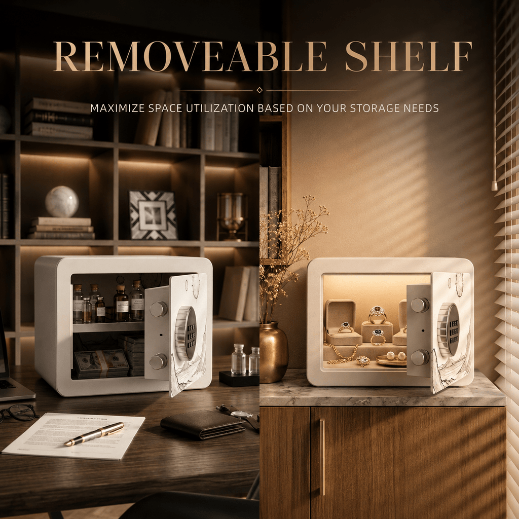 KAER Compact Digital Safe Box with Removable Shelf - KaerWorld