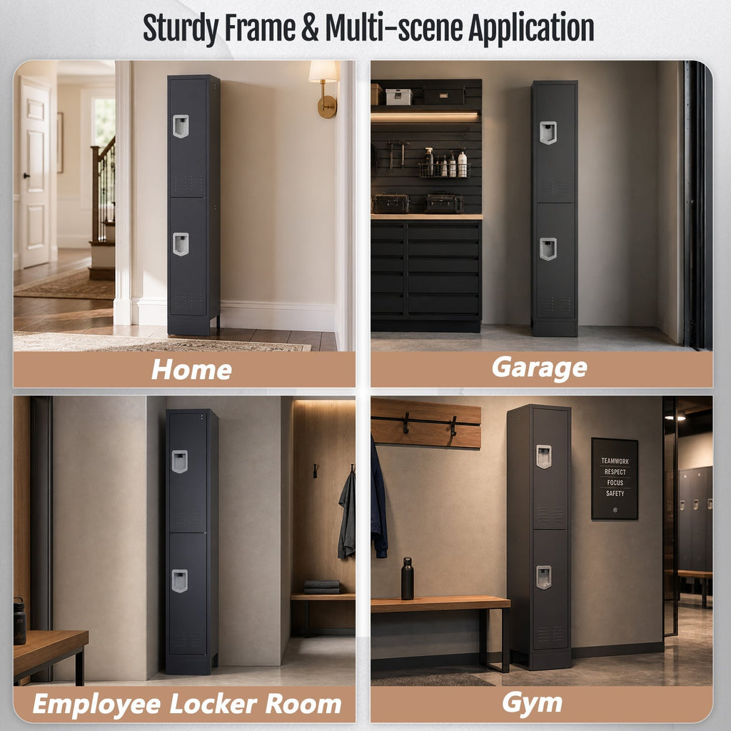KAER Unite Metal Locker Cabinet with Lockable Storage - KaerWorld