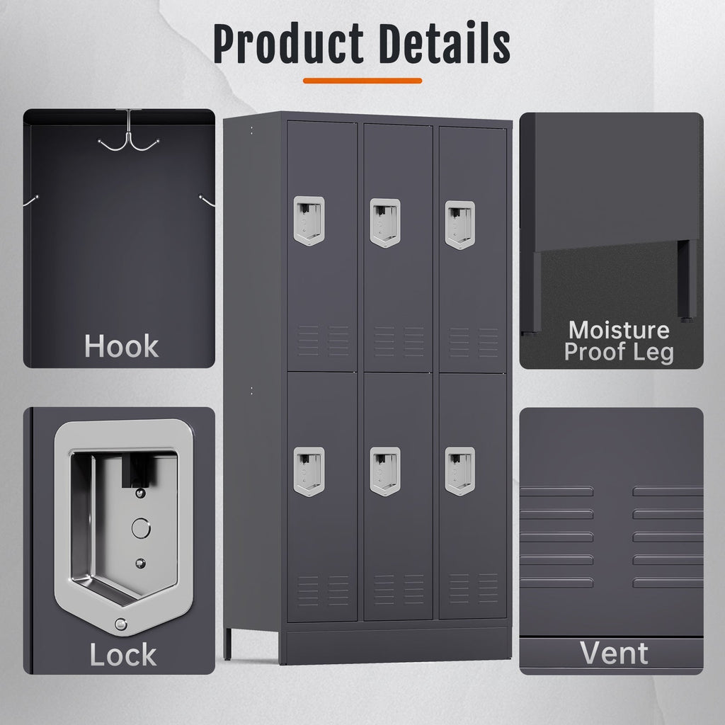 KAER Unite Metal Locker Cabinet with Lockable Storage - KaerWorld