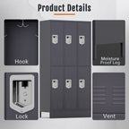 KAER Unite Metal Locker Cabinet with Lockable Storage - KaerWorld